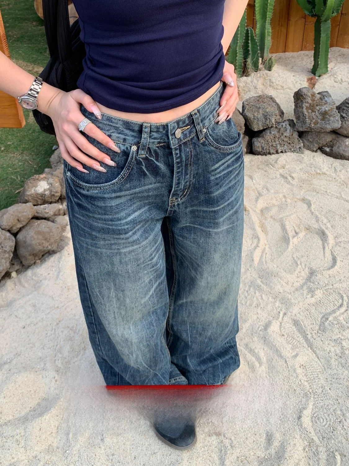 

Muziyang American Retro Design Loose Straight Leg Jeans Men Women Couple Trendy High Waist Zipper Fly l Fit Jeans