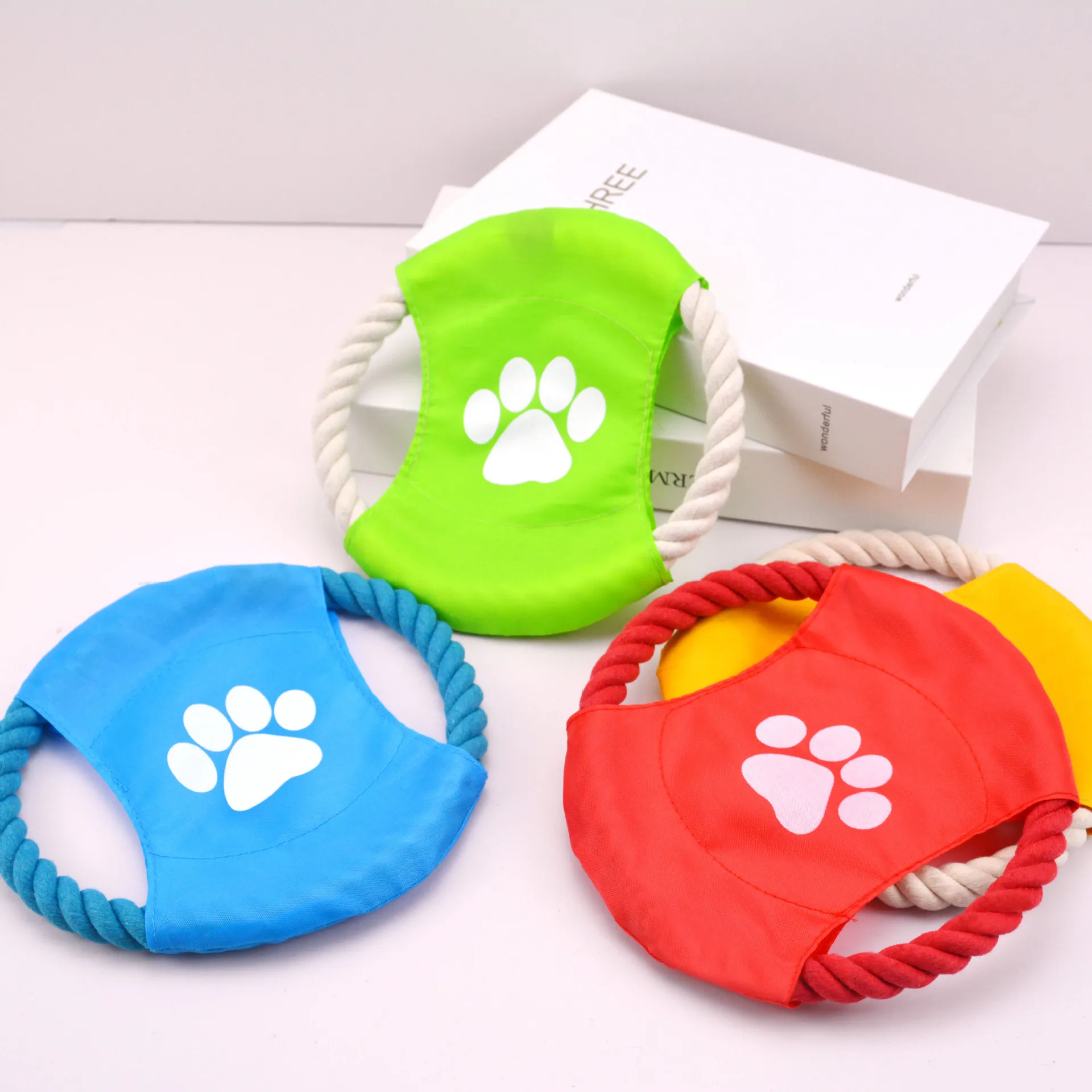 Pet Cotton Rope Frisbee Special Dog Training Toy Grinding Teeth Pet Toy Dog Relieve Boredom Frisbee Training