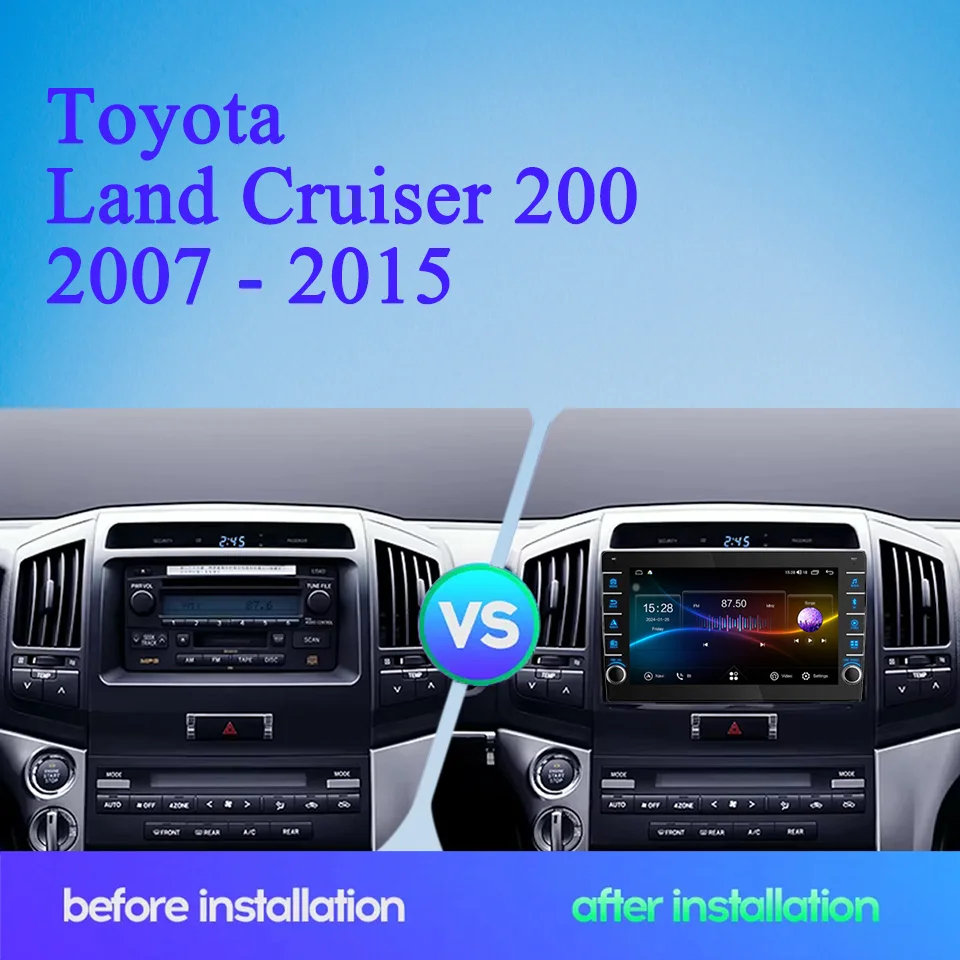 For Toyota Land Cruiser 200 LC200 2007 - 2015 Car Multimedia Video Music Gps Navi Monitor Auto Radio HU Tape Recorder Carplay BT