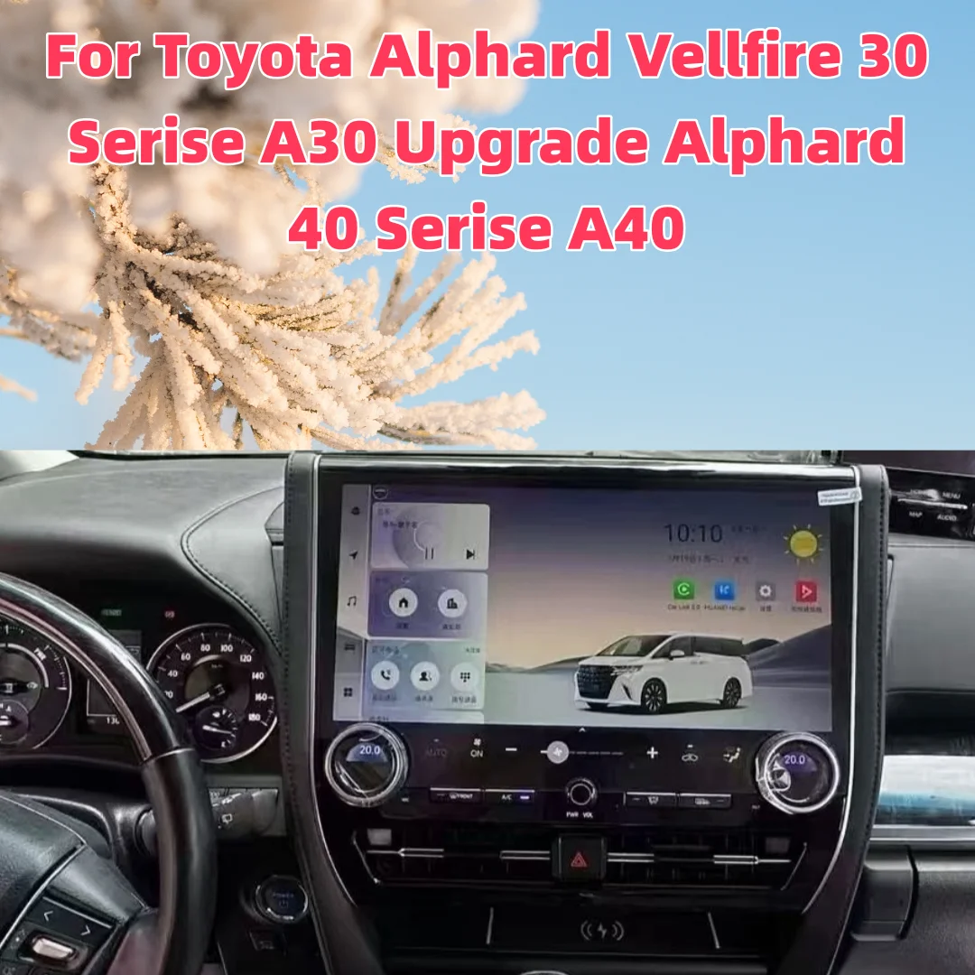 Wireless CarPlay Multimedia Bluetooth For Toyota Alphard 30 35Series Upgrade Alphard 40 Serise 2008-2023 Android Head unit GPS