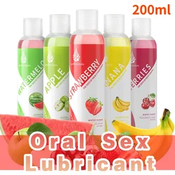 200ML Fruity Flavor Lubricant Water Based Lubricant Gel for Adults Anal Vagina Sex Couple Lube Lickable Lube Oil for Oral Sex