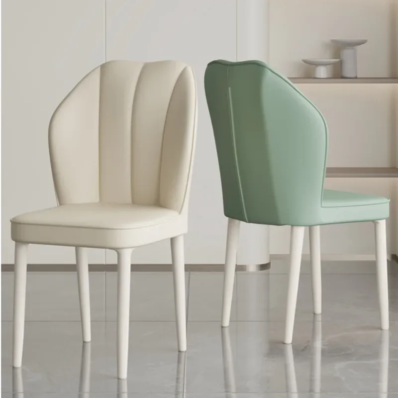 

Cream Wind Dining Chair Modern Soft Bag Dining Room Chair Backrest, Leisure Bedroom Dressing Chair for Home, Comfortable Seating