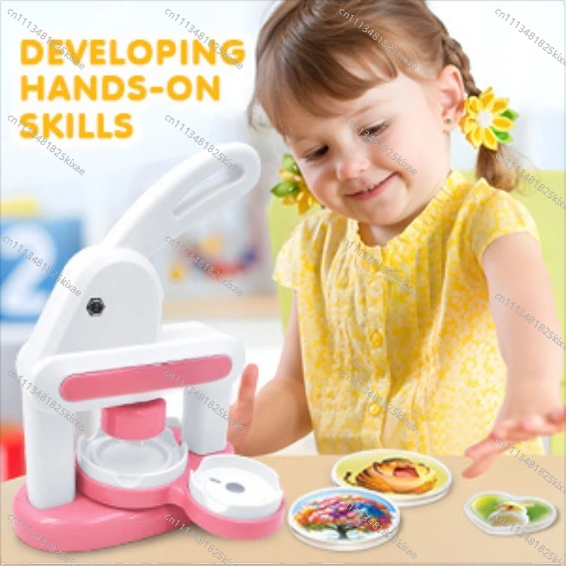 For Ba Chi Making  Badge Homemade Machine Millet Ba Chi Machine DIY Children's Badge  Refrigerator Sticker
