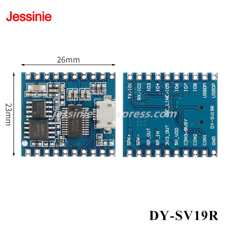 DY-SV19R/SV19T/F20L/F5WL/SV20F Voice Playback Module 5W 10W 20W 9-way Switch MP3 Playback Onboard Flash Storage TF Card