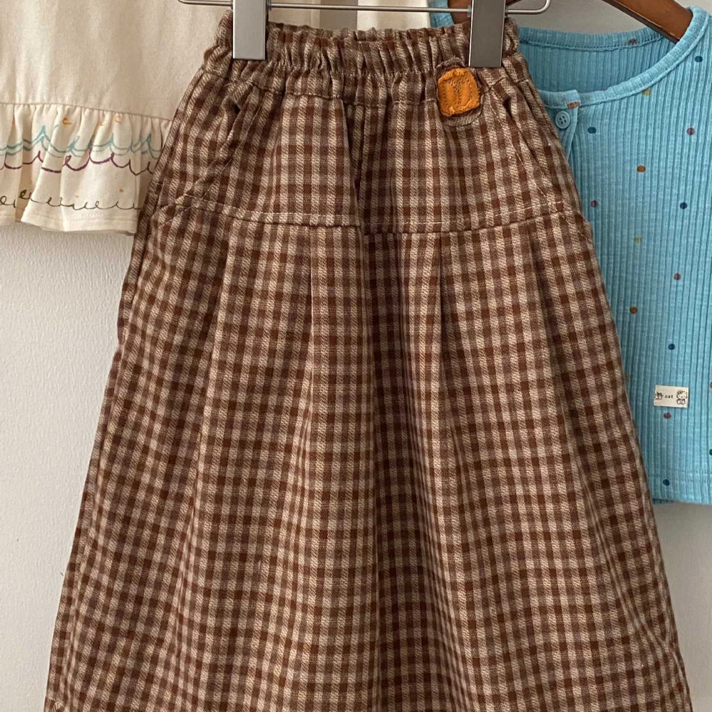 Girls Pants 2026 Spring and Autumn New Children's Clothing Korean Style Girl Baby Fashion Casual Design Feel Woolen Plaid Pants 2