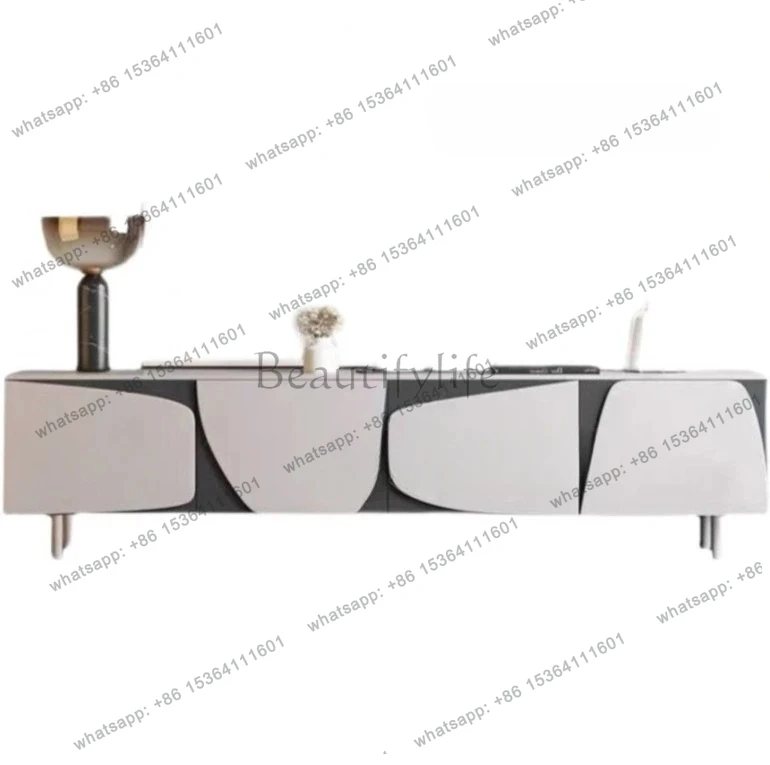 

Modern Italian living room decorative cabinet household simple wood TV cabinet
