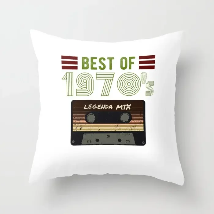 Retro audio tape Plush pillowcase，decorative pillow case for sofa cushion covers 40*40 60*60 30*50 living room  home decoration