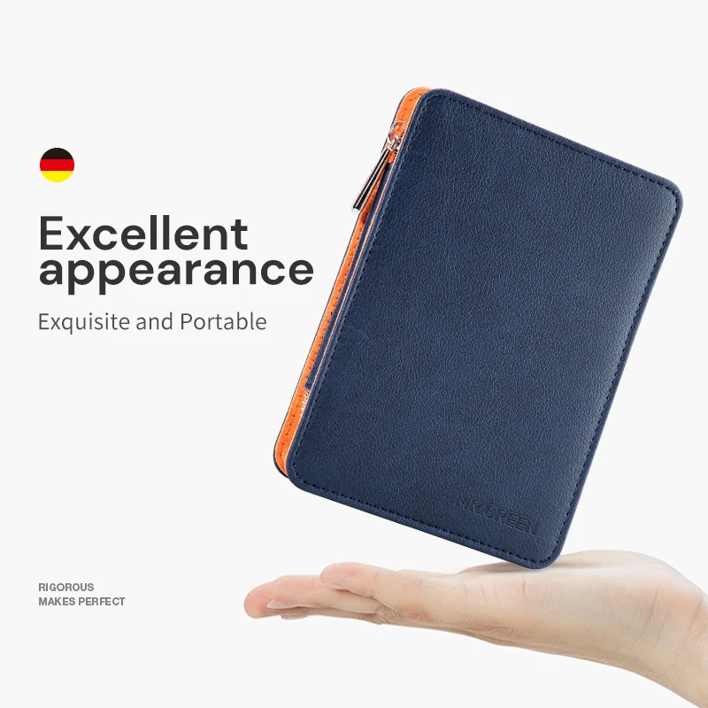 MR.GREEN 매니큐어 세트 9 in 1 전문 실용 키트(가죽 케이스 포함) 스테인레스 스틸 손톱깎이 개인 관리 도구