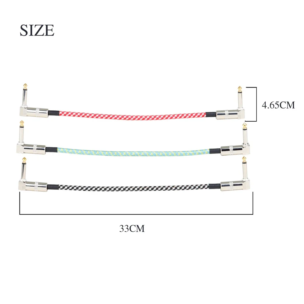 IRIN 3Pcs Guitar Pedal Cable AUX Wire Cord 6.5 to 6.5 Jack Nylon Braided Audio Cables for Electric Guitar Bass Music Amplifier