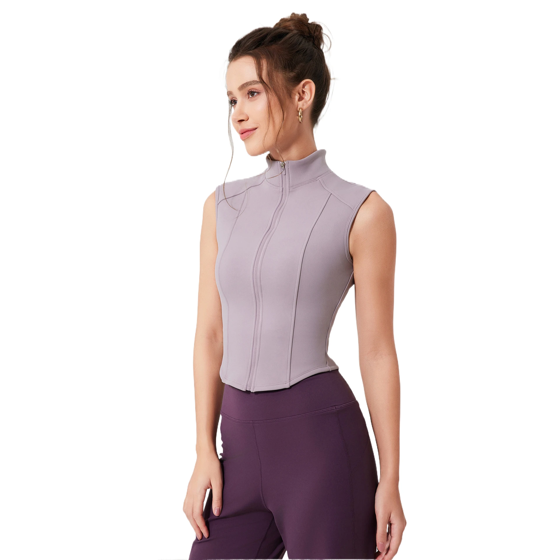 

Mermaid Curve Winter Fitness Jacket Women's Cold-proof Warm Vest Running Sports Fitness Clothes fleece-lined Vest Yoga Clothes