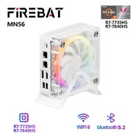 FIREBAT MN56 MINIPC AMD R7-7735HS 7840HS 6600H 7940HS Mini Pc Gamer Colorful 16GB 512GB DDR5 Desktop Gaming Computer BT5.2 WIFI6