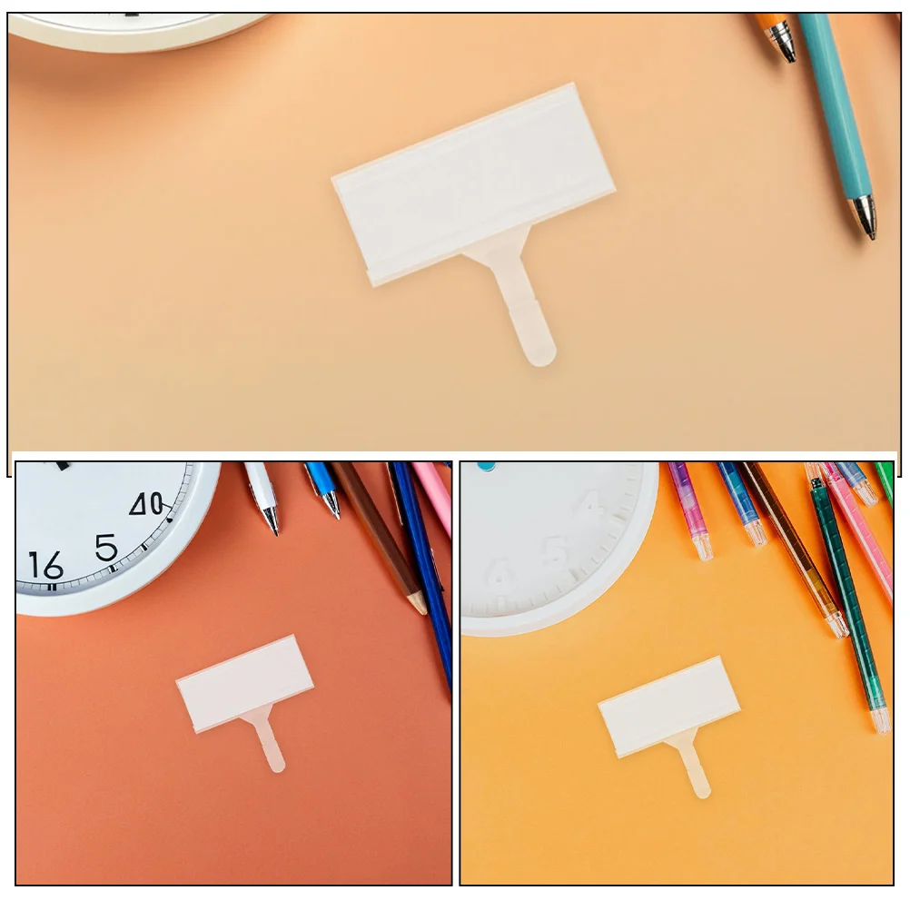 Clip porta etichette per scaffali in filo metallico da 50 pezzi Porta cartellini del prezzo riutilizzabili trasparenti per display del cartello del negozio di magazzino al dettaglio del supermercato