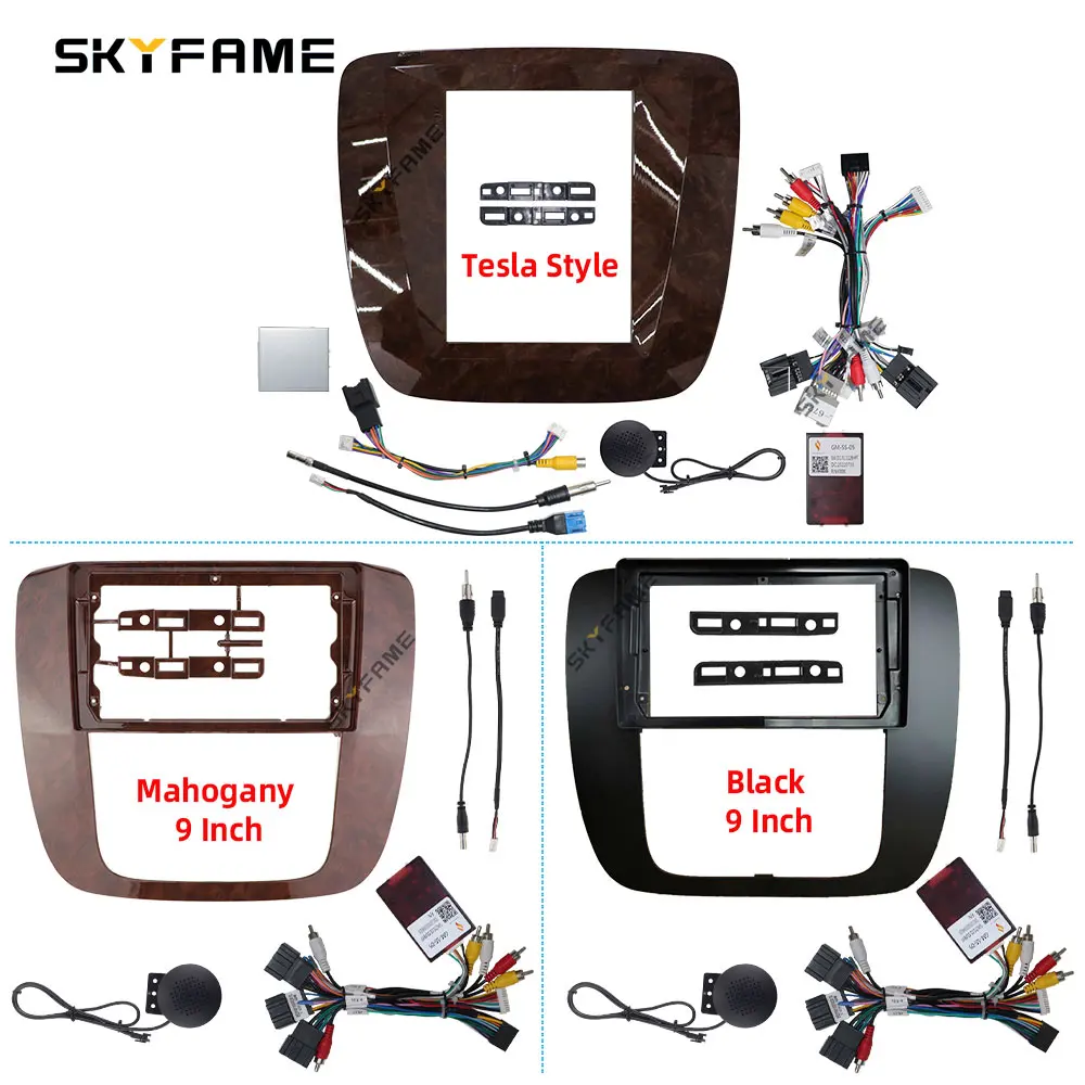 

SKYFAME автомобильная рамка, адаптер для фасции, декодер Canbus Box, Android радиоприемник, комплект панели для GMC Yukon Chevrolet Silverado Tahoe