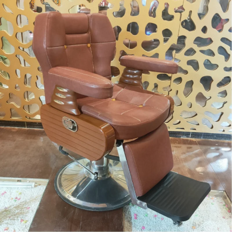 High-End Vintage Barber Chair Men'S Pompadours, Can Be Reclined, Suitable Hair Salons And Barbershops