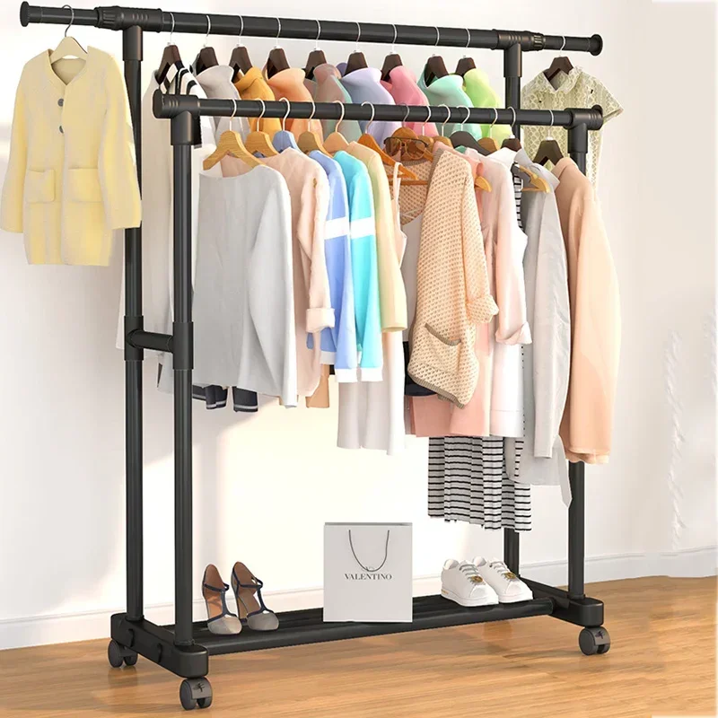 Hanger Library Clothing Rack Nordic Standing Coat Clothing Rack Shelves Wardrobes Moveis Para Casa Storage Shelves Racks LQQ35XP