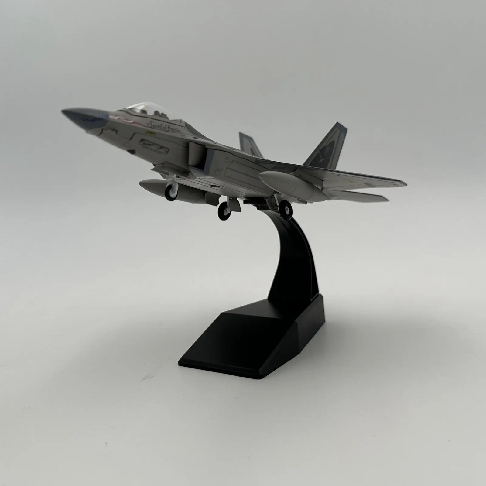 1/100 Attack Fighter Model Ornament Tabletop Decor Diecast Metal Model Airplane for Bookshelf Cafe Cabinet Living Room