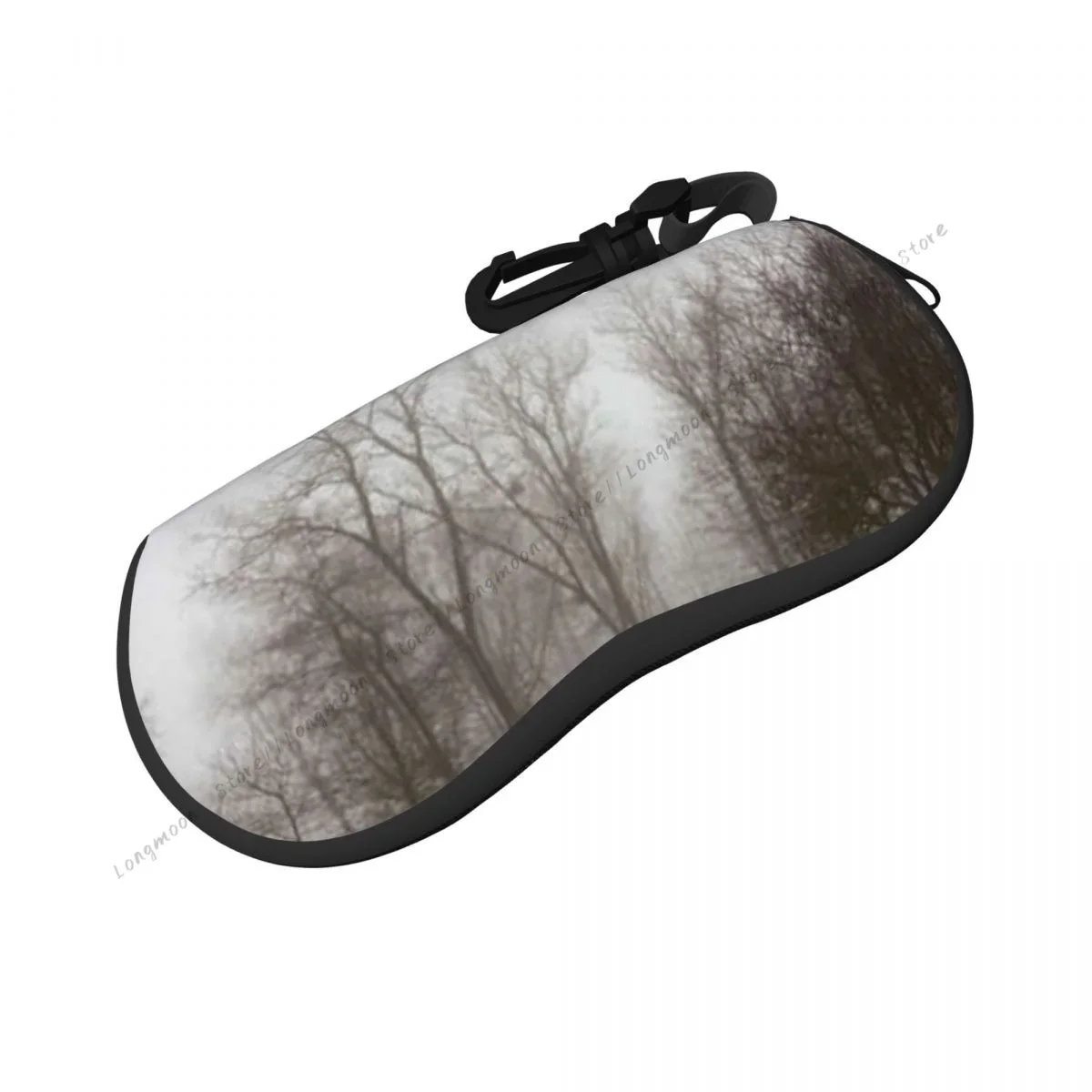 Glasses Case Soft  Bag Mature Trees In Winter Snow Frosty Weather Portable Sunglasses Box  Eyeglasses 