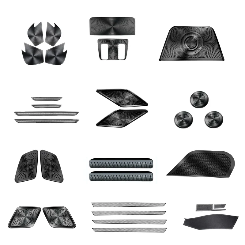 Car Dashboard Air Vent Cover Door Speaker Grill  Stainless Steel Interior Tweeter Cover For Honda CRV CR‑V Breeze 2023‑2026