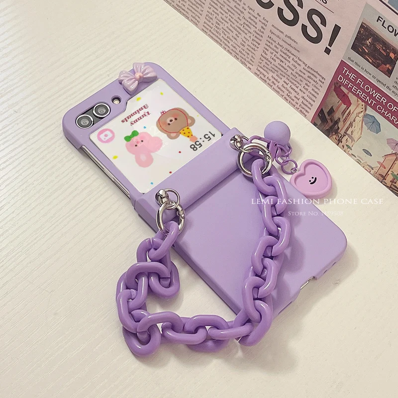 Cute Bracelet Hinge Case Protective Cover For Samsung Galaxy Z Flip 3 4 5 6 zflip5 flip6
