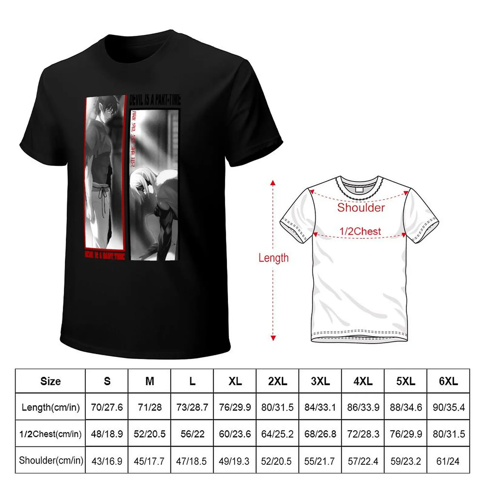 SHIROU ASHIYA DEVIL IS A PART TIME T-Shirt graphic shirts plus sizes street wear Men's clothing