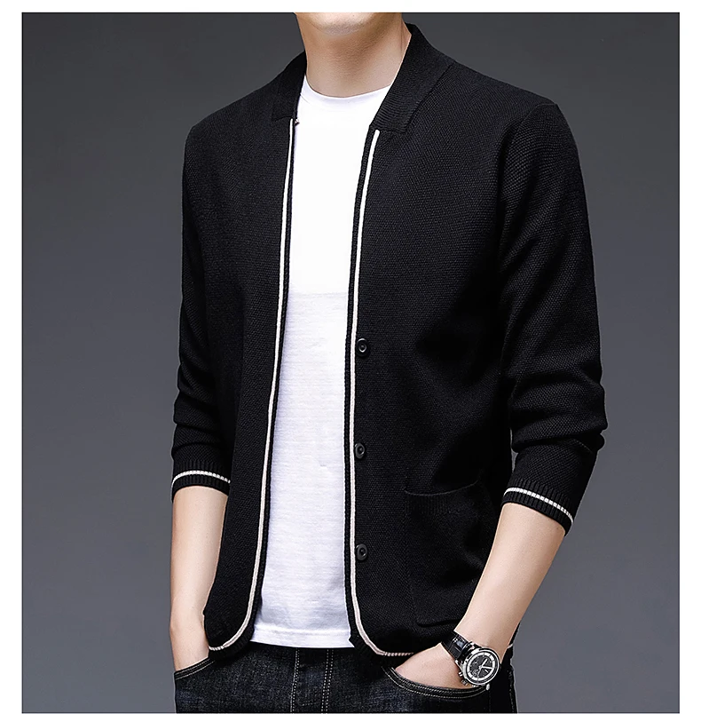 

Men's Cardigan Sweater for Autumn 2025 Trendy and Fashionable V-neck Sweater Casual Knitted Jacket for Men