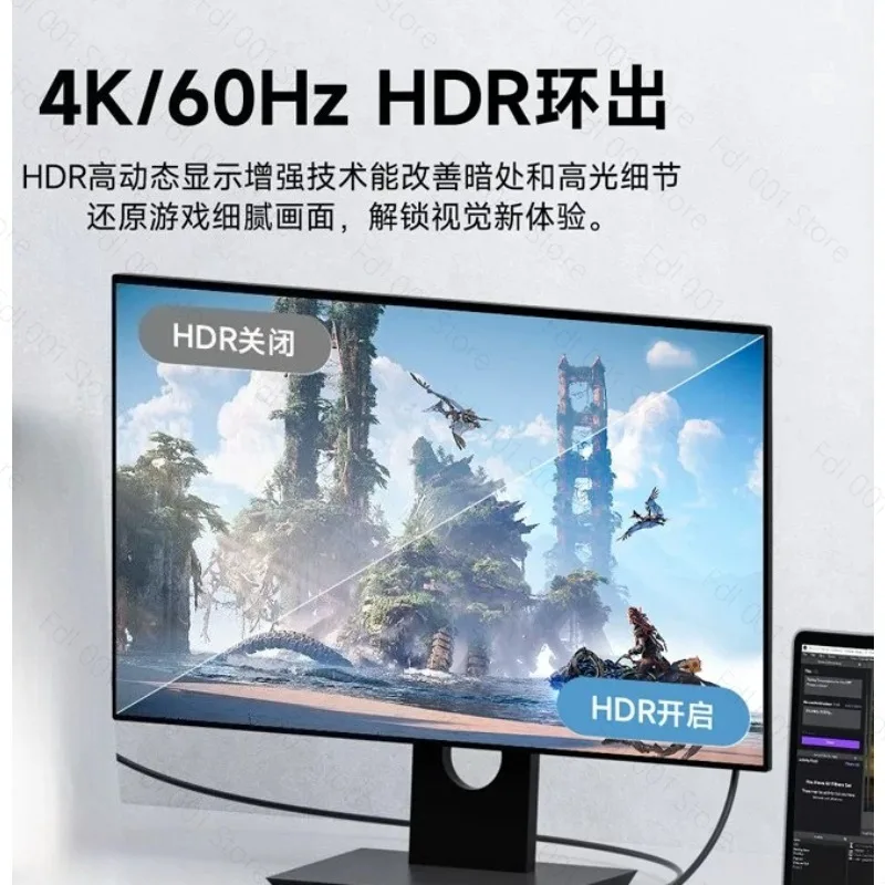 Hagibis 4k@60hz Video Capture Card Streaming and Gaming 4k 60fps Hdr Vrr Rgb Passthrough Pd 100w for Ps5/4 Switch Camera Pc