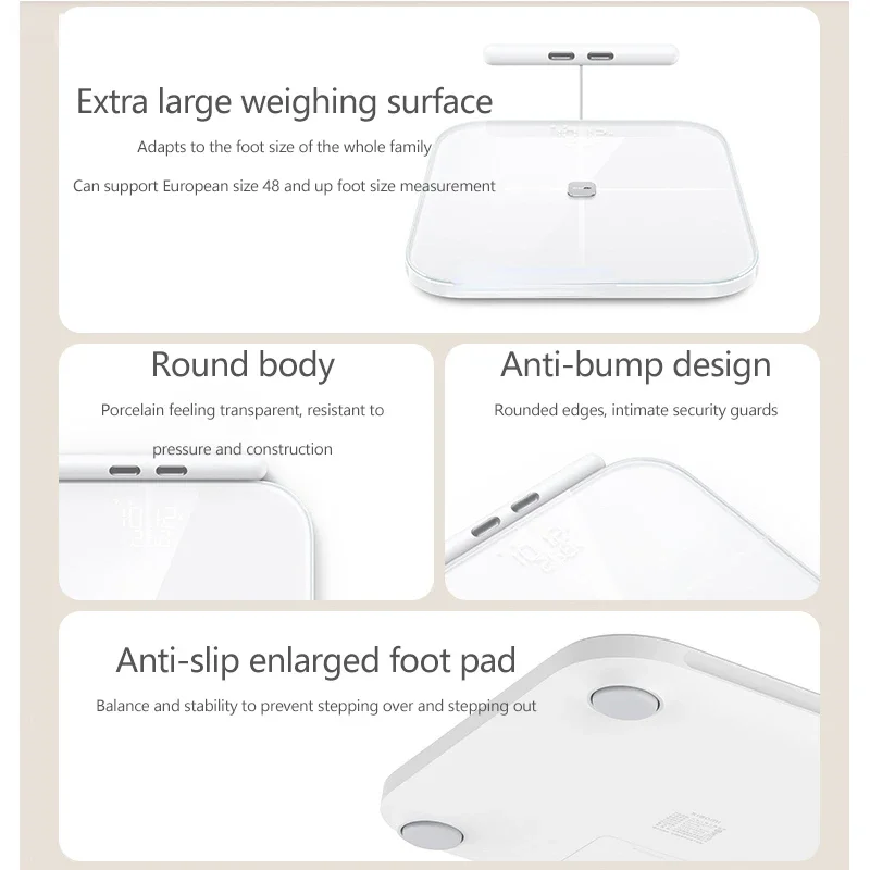 2022 New Original Xiaomi Eight Electrodes Body Fat Scale Dual Band Heart Rate Detection WiFi Bluetooth Remote Control 150KG Max