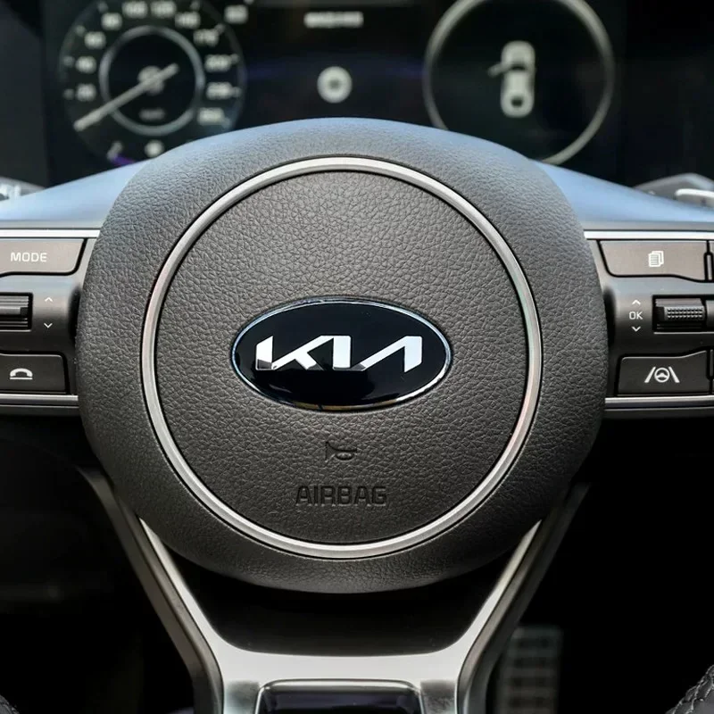 Adesivos decorativos para volante com logotipo de carro, acessórios para Kia EV6, Sorento, Niro, Stinger, Ceed, Carnival, K5, K9, Soul, Carens, VQ, Caden.