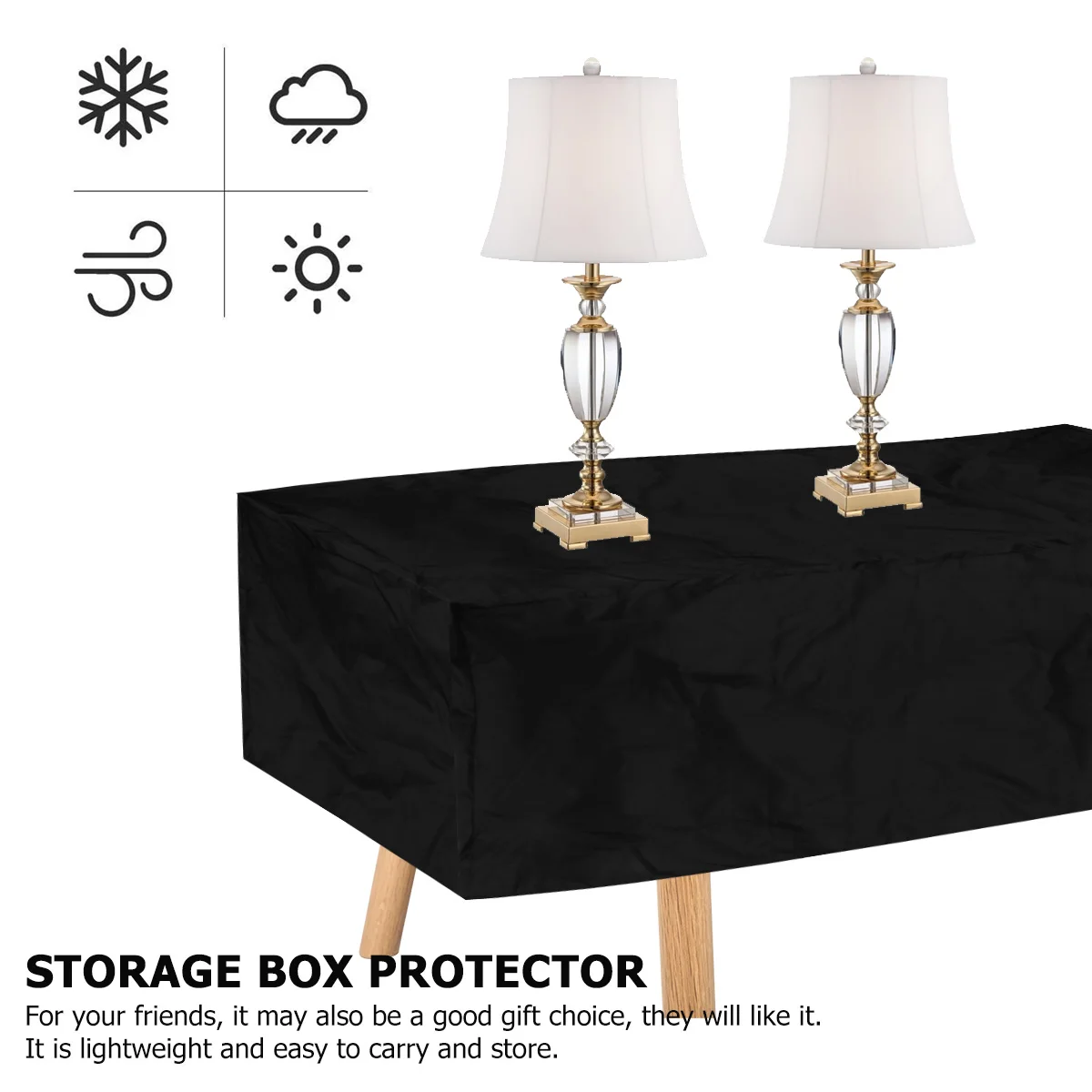 

Practical Cover Waterproof Antiuv Rainproof Case Protector Secure Lightweight Convenient Use Deck Trunk Cover