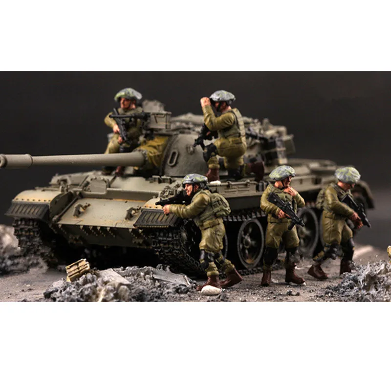 

2025 New 1:72 Scale Model 4/5 Pcs Israel Defense Forces Soldiers Action Figure Toys Scene Accessory Doll Display Collection