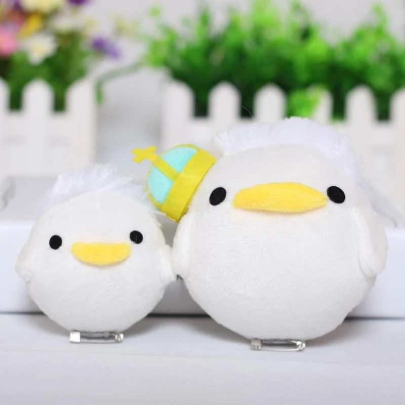 12cm and 8cm Anime Kotori Minami Plush Doll Game Crown Bird Cosplay Toy Stuffed Decor for Clothes Backpack Gift