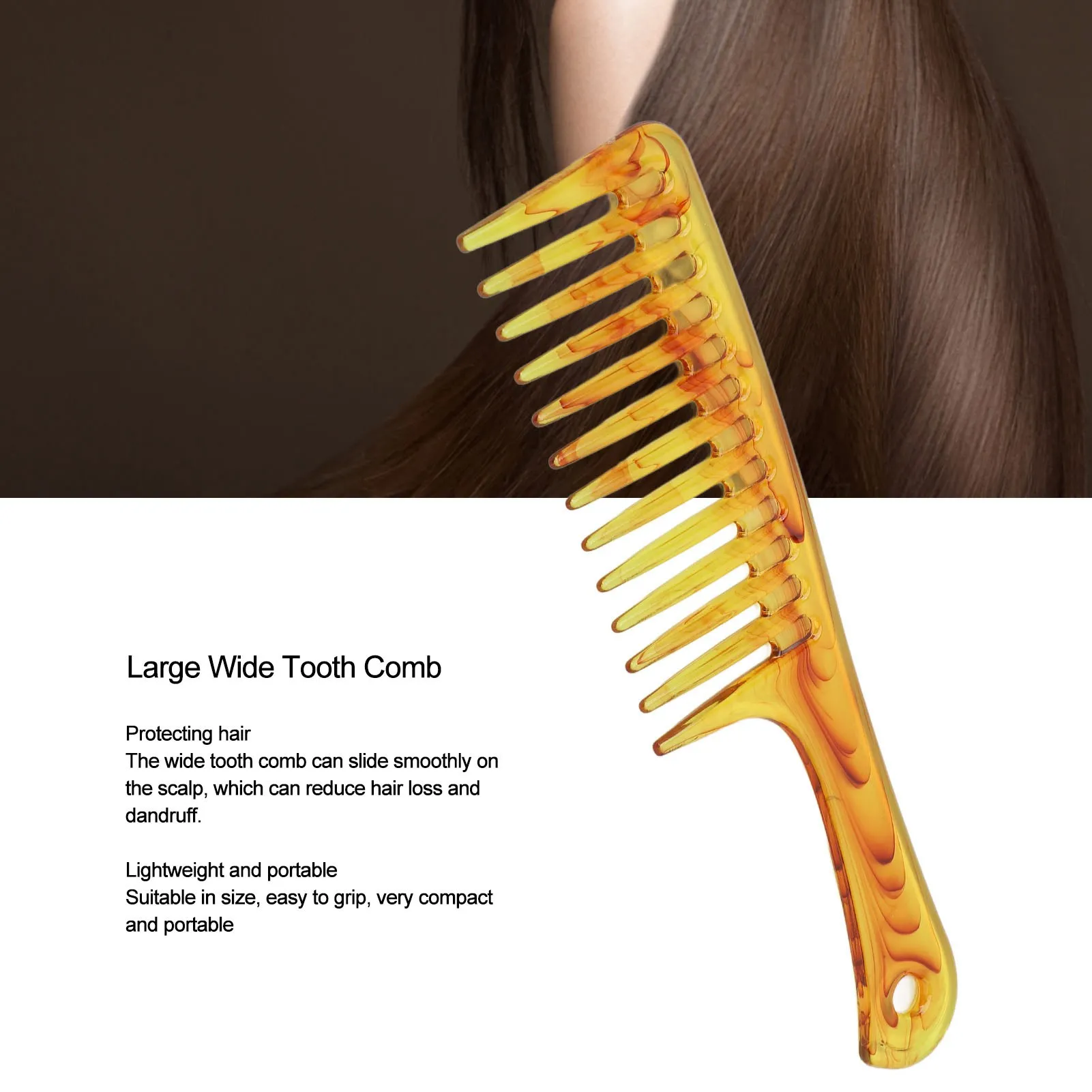 Large Wide Tooth Comb Rake Detangling Shower Comb Hair Styling Anti Static Comb For Curly Hair Wet Dry Hair