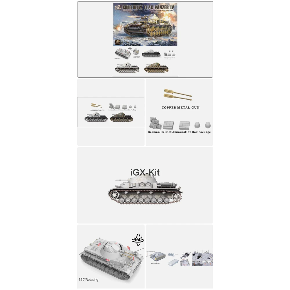 

Border BT039 1/35 Scale Kugelblitz Flak Panzer IV Anti Aircraft Vehicle Plastic Assembly Model Building Kit Hobby Craft