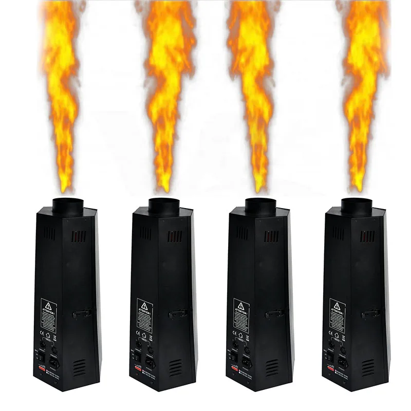 Six Corner Fire Machine 200w Flame Thrower DJ Band Stage Wedding Show Effect DMX512 Colorful Spray Fire Projector Machine