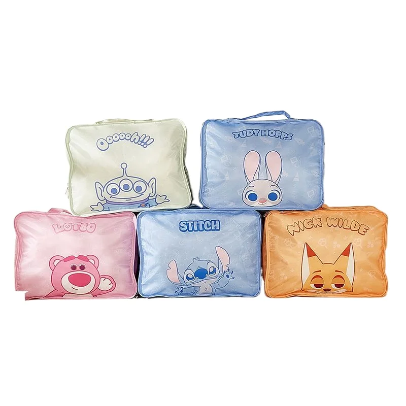 Disney Stitch Travel Makeup Toiletry Bag for Women Girls Cartoon Cosmetic Pouch Luggage Organizer Business Trip Travel