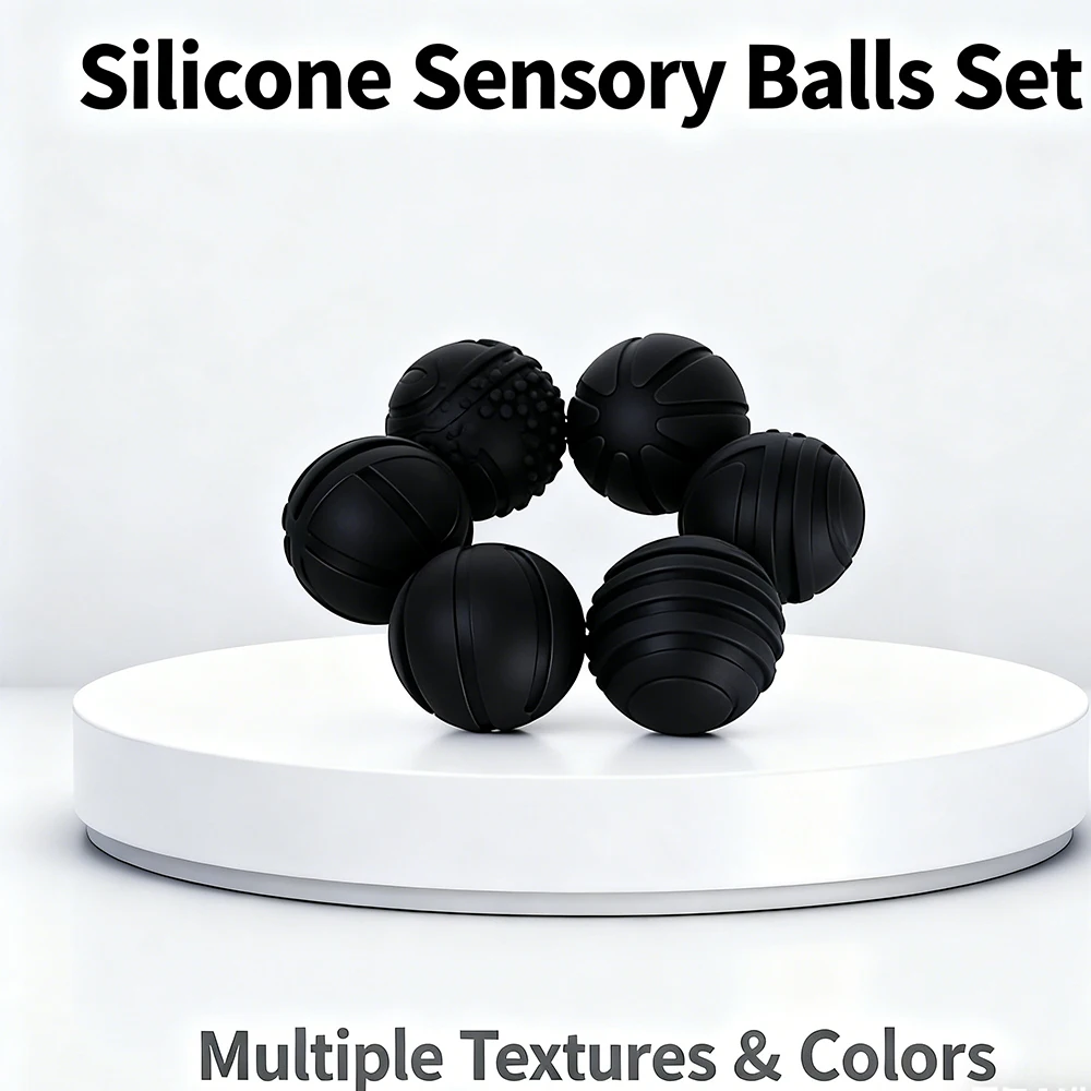 Palline magnetiche sensoriali Palline in silicone elastiche magnetiche per alleviare lo stress strutturate in silicone