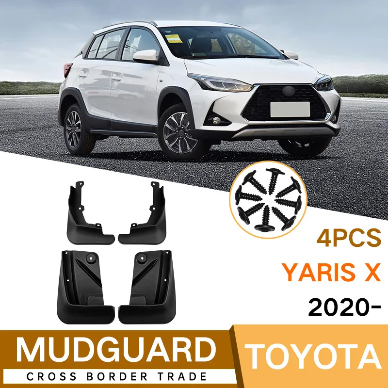 For Toyota Yaris X 2020-2023 Car Molded Mud Flaps Splash Guards Mudguards Front Rear Styling Front Rear Wheel Accessories