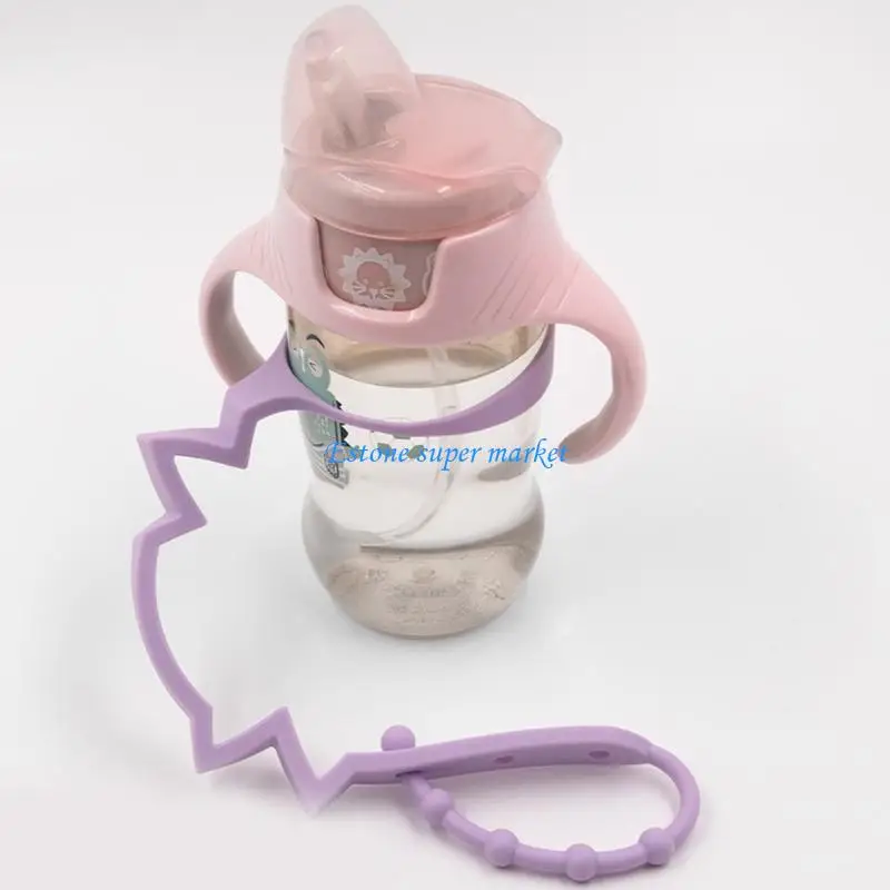 090B أسرة الطفل كأس حزام عربة اكسسوارات سيليكون لعبة الأشرطة زجاجة تستخدم في الرضاعة سلسلة يدفع باليدين حامل زجاجة قابل للتعديل