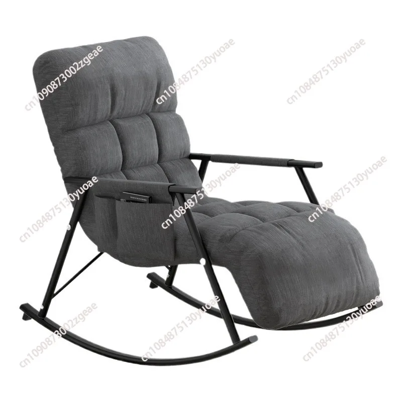 

Balcony rocking chair sofa single multi-gear adjustment nap recliner lightweight metal material