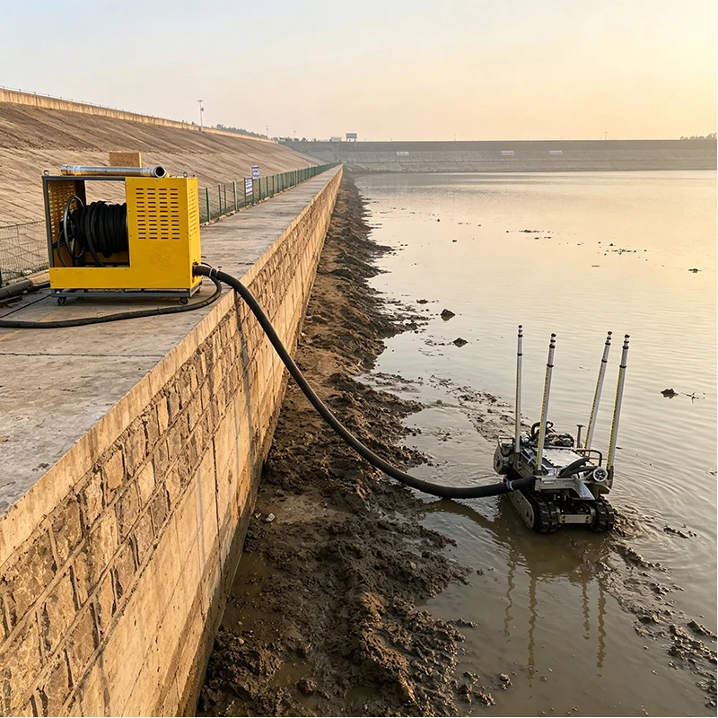 Automatic Sludge Removal Robot Hydraulic Underwater Cleaning Machine Crawler Type Equipment for Industrial Water Treatment
