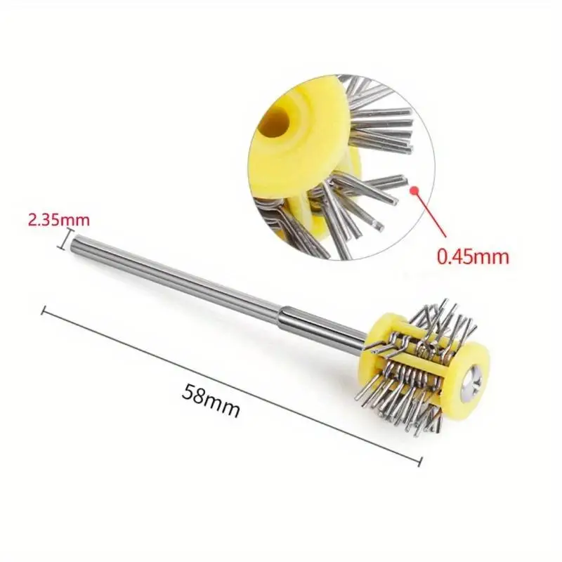 1Pc Texturning Professional Polishing Abrasive Mounted Matte Wire Brush With Handle DIY Jewelry Making Polishing Tools