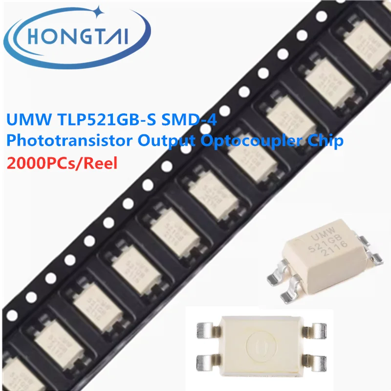 

2000PCs/Reel Free Shipping UMW TLP521GB-S SMD-4 Phototransistor Output Optocoupler Chip Original New