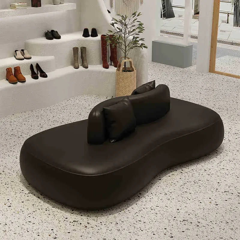 for Nordic Fabric Double Sided Sofa Designer Creative Beauty Salon Clothing Store Shoe Store Rest Area Reception Shoe Change
