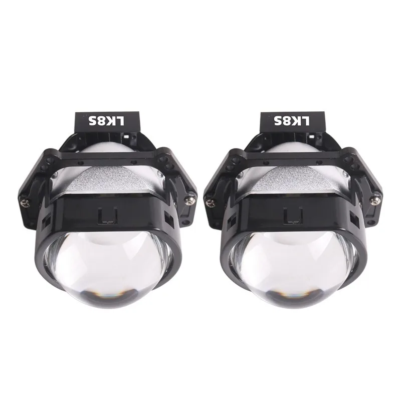 12V 60W 6000K Bi LED Projector Lens 3 Inch Square Matrix Hi Lo Beam Car Headlight