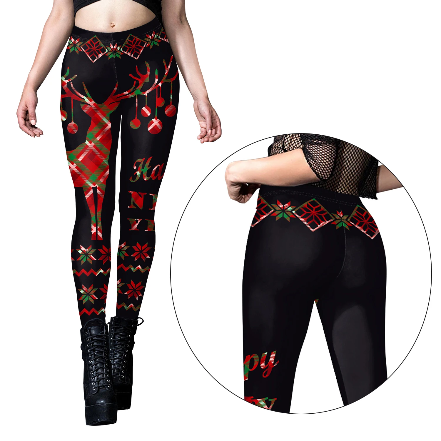 

High Waist Fashion Leggings Women Fitness Running Yoga Leggings Pants Energy GymTight Leggings Christmas Deer print Leggings