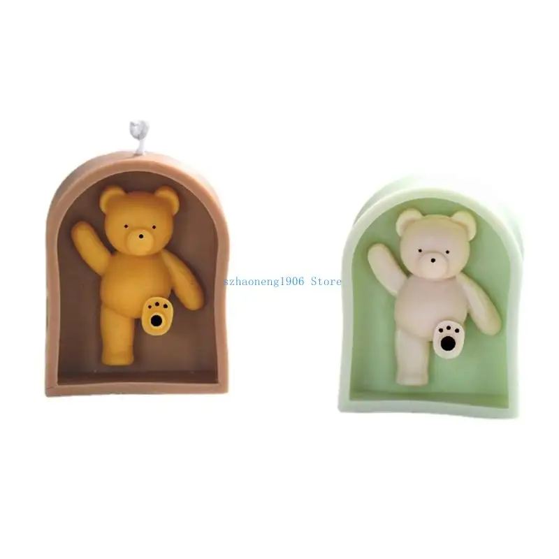85LF Soft Silicone Mold Crafting Moulds Bear Figurine Molds Perfect for Hand-Making Present and Artistic Projects