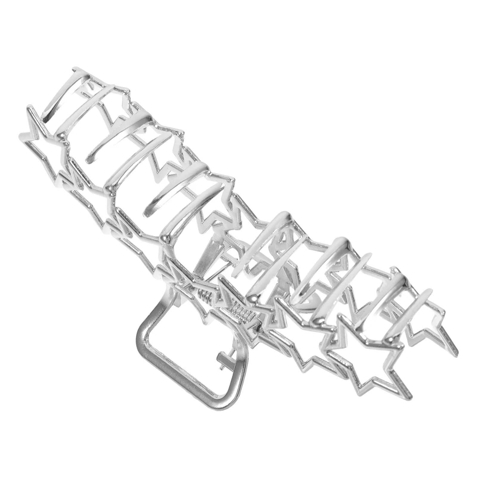 

Metal Star Silver Hair Claw Clips for Thick Long Hair Durable Alloy Portable Lightweight Back Jaw Accessories