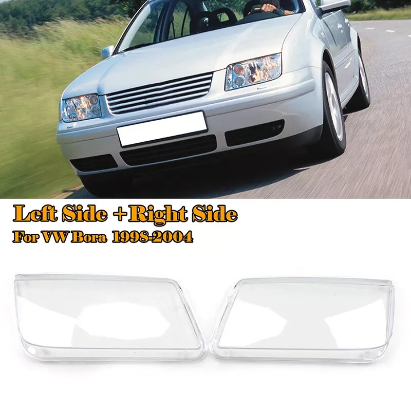 

Transparent Car Headlight Lens Cover Replacement For VW Jetta Bora MK4 1999 2000 2001 2002 2003 2004 2005 Head Lamp Covers