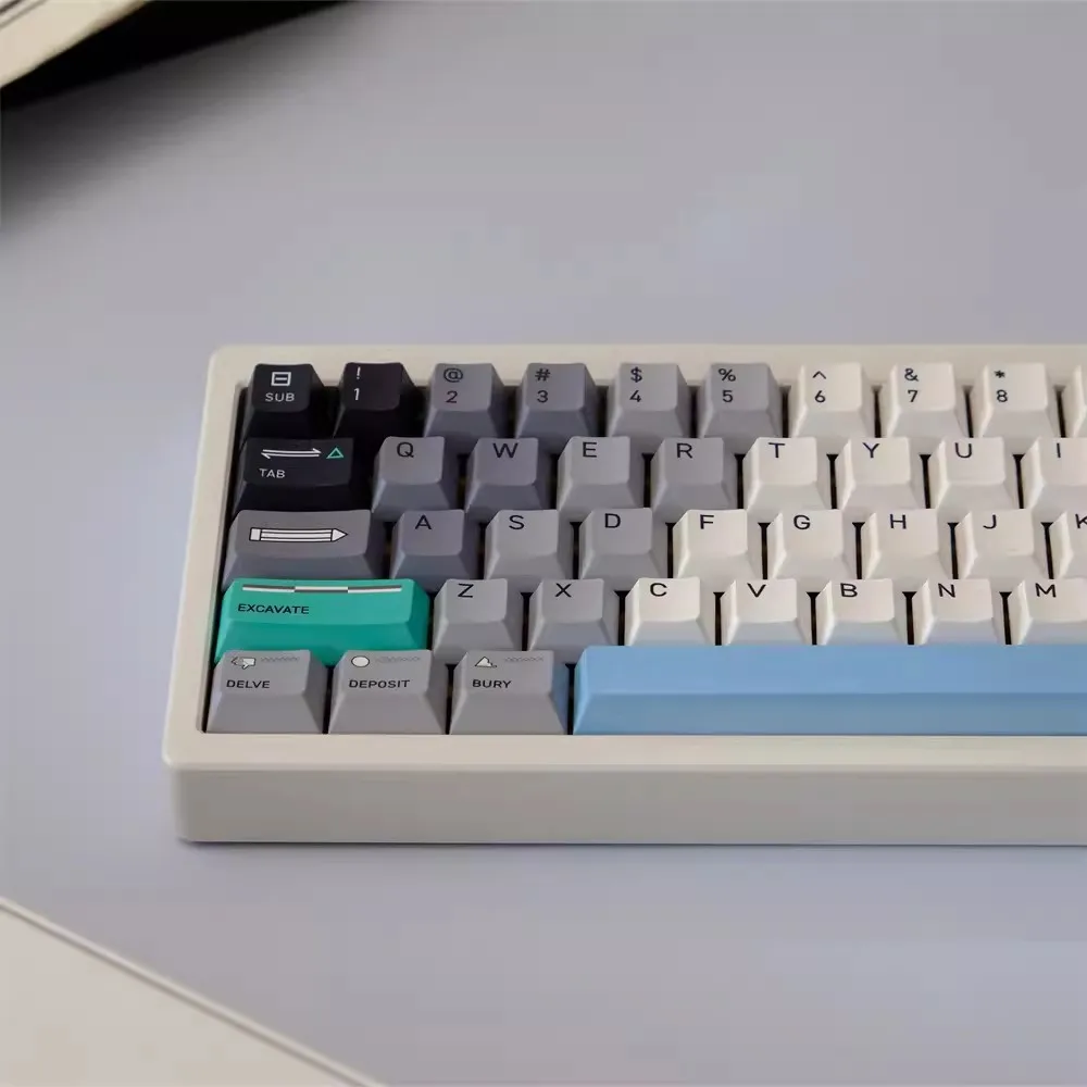 1 Set Future Archaeology Keycaps PBT Dye Sublimation Key Caps Cherry Profile Gradient Keycap For MX Switch Keyboard 75 96 980