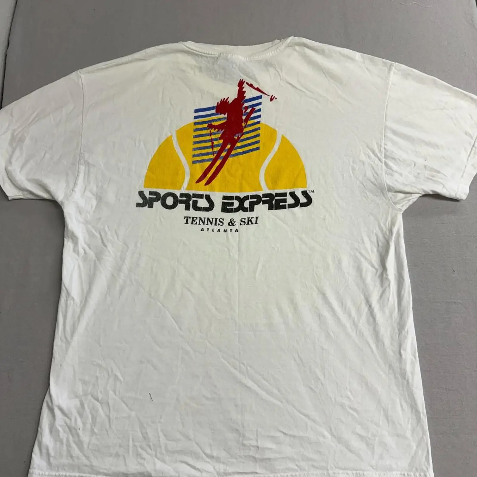 Vintage Atlanta T shirt Sports Express Tennis amp Ski XL vintage Washed Soft Top For Everyday Wear Stretched Stylish
